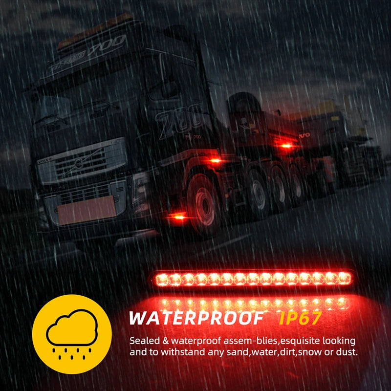 Truck Trailer Side Marker Indicators light Car Signal Brake Rear Warning Taillight 6LED 12V 24V emergency lights car accessories