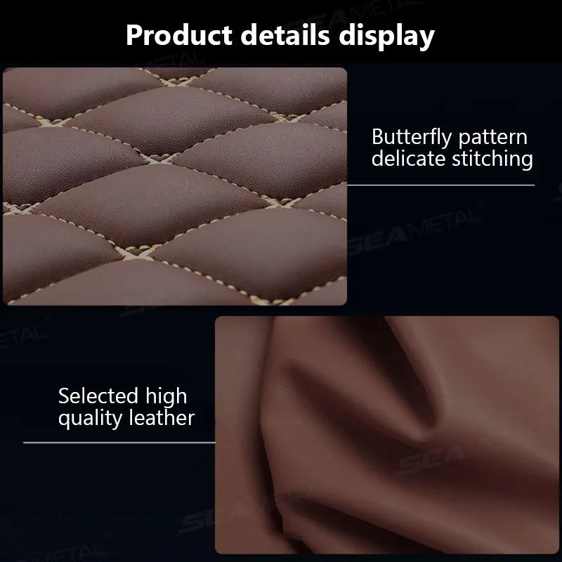SEAMETAL 4Pcs Car Floor Mat Full Set Universal Non-Slip Auto Carpet Waterproof All-Weather Car Mat Anti Scratch Cargo Liner