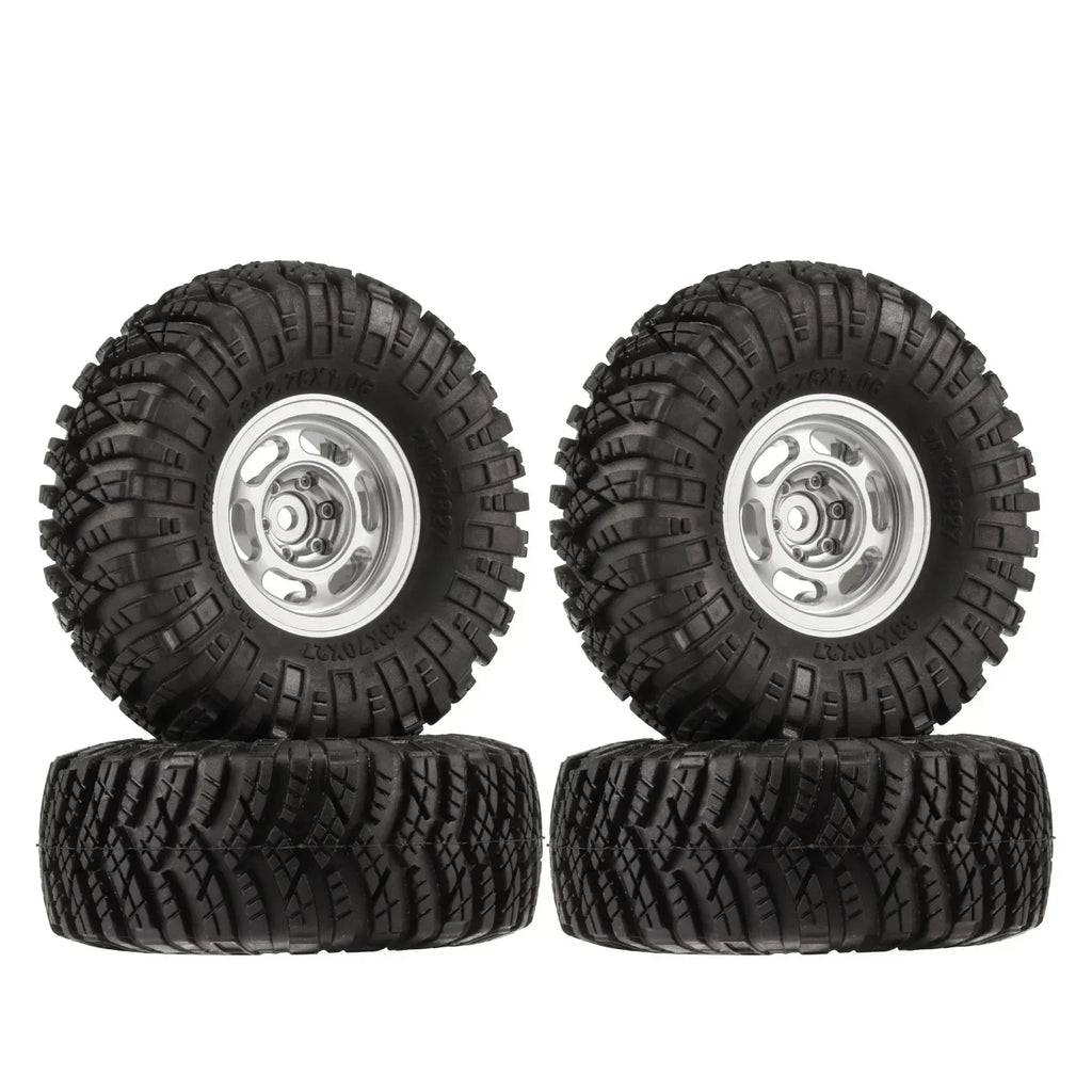 4PCS 1.3" Wheel tires 70*27mm Mud Terrain Tyre for 1/18 TRX4M 1/24 SCX24 RC Crawler Car