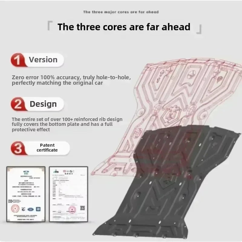 Car Accessories Black Under Engine Guard Mudguard Board Splash Shield Mud Fender Plate Panel For Volkswagen TAYRON 2019-2024