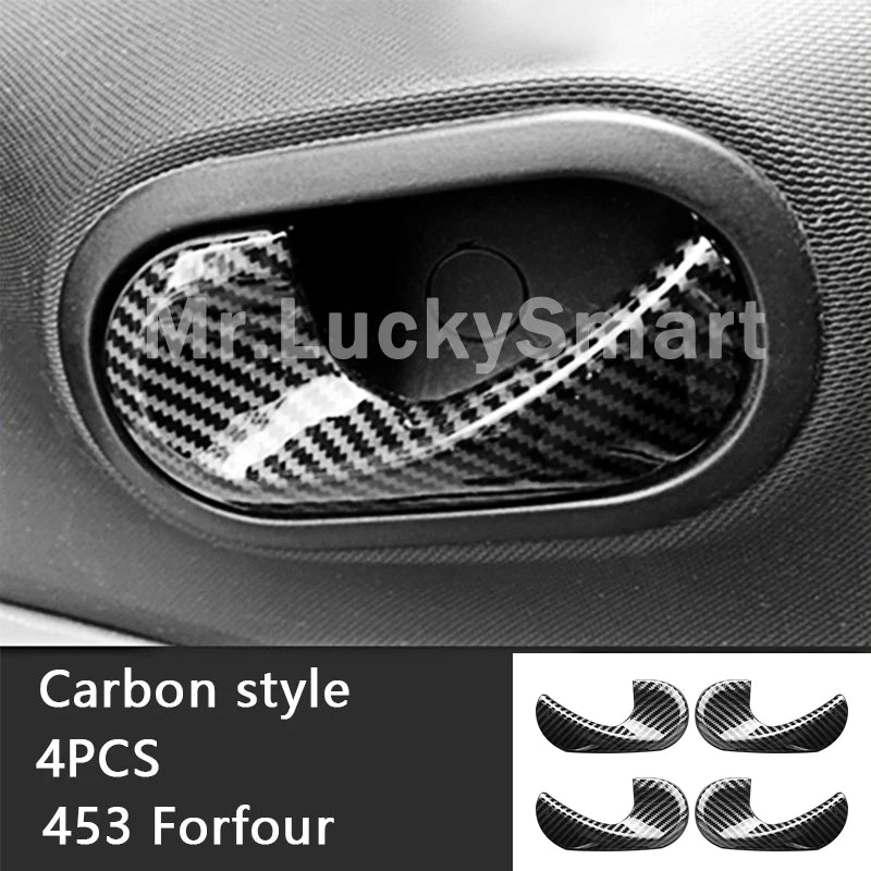 Carbon Car Interior Decoration Accessories ABS Protection Modification Sticker For Smart 453 Fortwo Forfour Car Exterior Styling