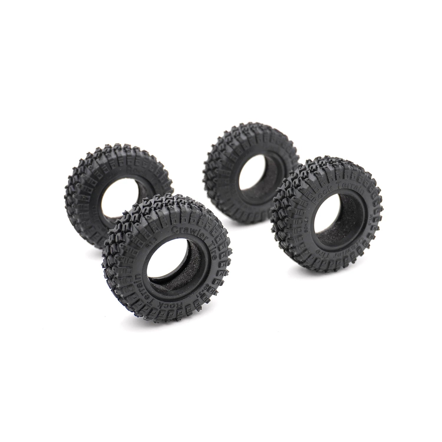 4PCS 60*21mm Rubber Front Rear Wheel Tyre 1.3" mud terrain tire for 1:18 TRX4M Traxxas RC Mini Crawler Model Upgrade Accessories