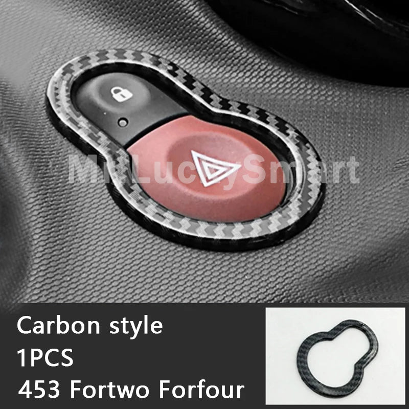 Carbon Car Interior Decoration Accessories ABS Protection Modification Sticker For Smart 453 Fortwo Forfour Car Exterior Styling