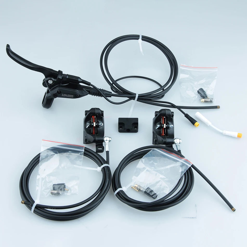 3 Links Bicycle Brakes Power Off Hydraulic Brake E-Bike MTB Electric Scooter 2300mm Left Right Rotor Disc 1 To 2 Bike Accessorie