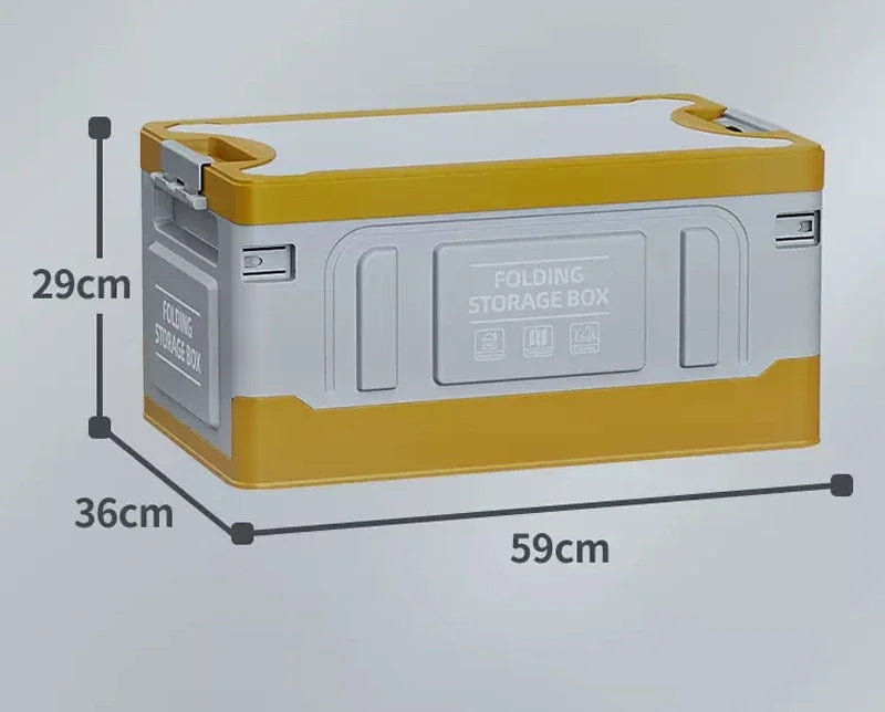 60L Car Trunk Organizer with Foldable Design for Camping and Storage, PP+PVC Material, Car Accessory Gadgets  trunk organizer