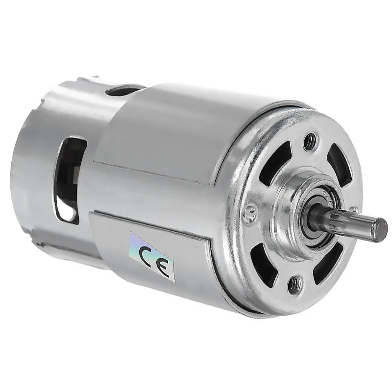 Motor de CC 775, máx. 21 000 RPM, 12 V-24 V CC, con cojinetes de bolas, gran par, alta potencia, bajo nivel de ruido, motorreductor, componentes electrónicos.
