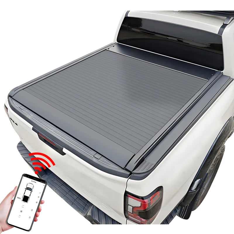 Electric Roller Lid Aluminium Alloy Tonneau Bed Cover for Chevrolet Silverado 1500 2019+ PickUp Truck Car Parts ZR2 Crew Cab