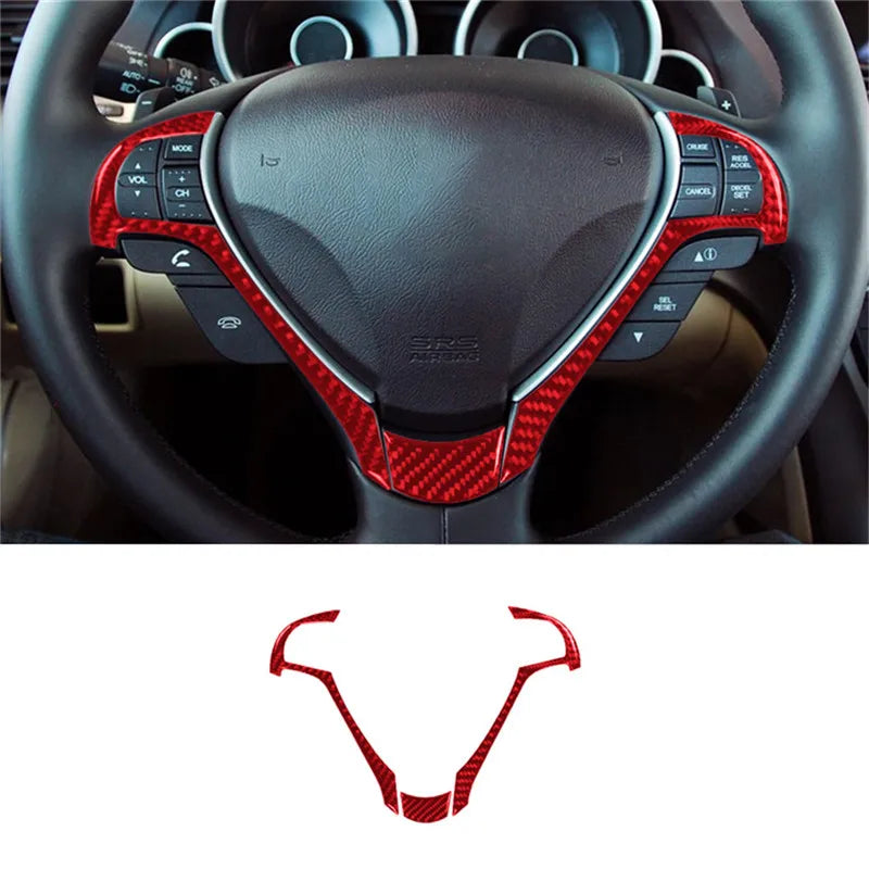 New Car Interior Decoration Carbon Fiber Red Sticker For ACURA TL 2009 2010 2011 2012 2013 2014 Auto Accessories