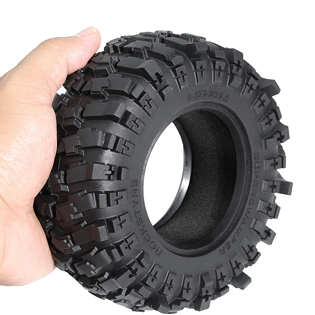 2.6in Crawler Tires 132x58mm Rubber Tyres Gift Foam for 1/7 1/8 1/10 RC Car Ralaro Ryft Yikong Axial TRAXXAS SCX10 Yeti Capra