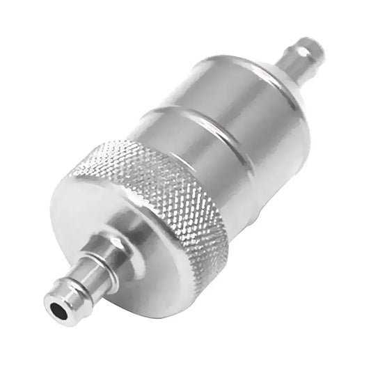 8mm 5/16'' Universal Chrome Aluminum Fuel Filter Car Petrol Inline Filtro de combustible le filtre a carburant