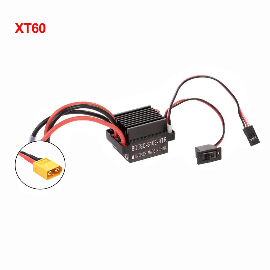 Controlador de velocidad eléctrico NEEBRC 320A ESC cepillado, 2-3S, impermeable, 5 V/2 A, BEC para coche, barco, oruga RC 1:10