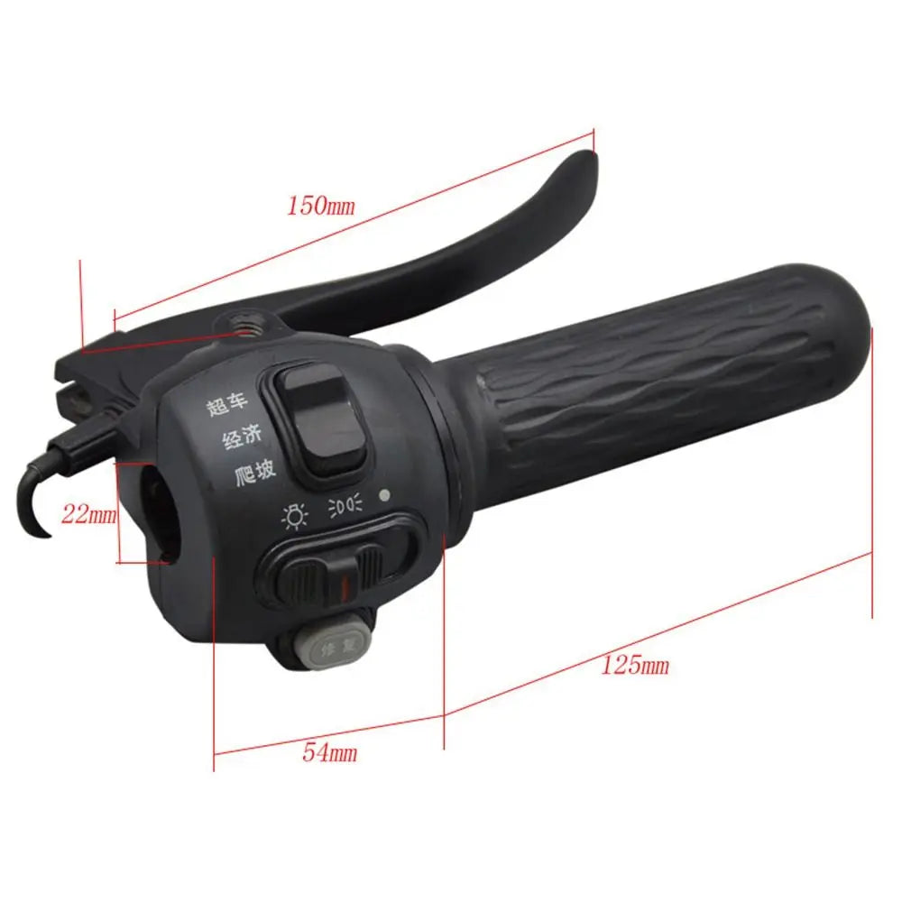 Black Electric Vehicle Parts Drum Disc Handle Combination Switch Rotary Handle Handle Seat Integrated Switch Button