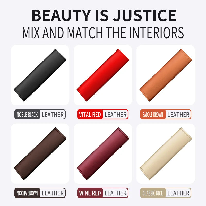 Car seat belt Leather Safety Belt Shoulder Cover Breathable Protection Seat Belt Padding Pad Auto Interior For Cadillac accessor