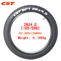 CST 26X4.0 ATV tyre Beach Bicycle Snowmobile Tire Fat tires 26inch MTB Anti-Slip Electric Bike Tire with Tube 100-559