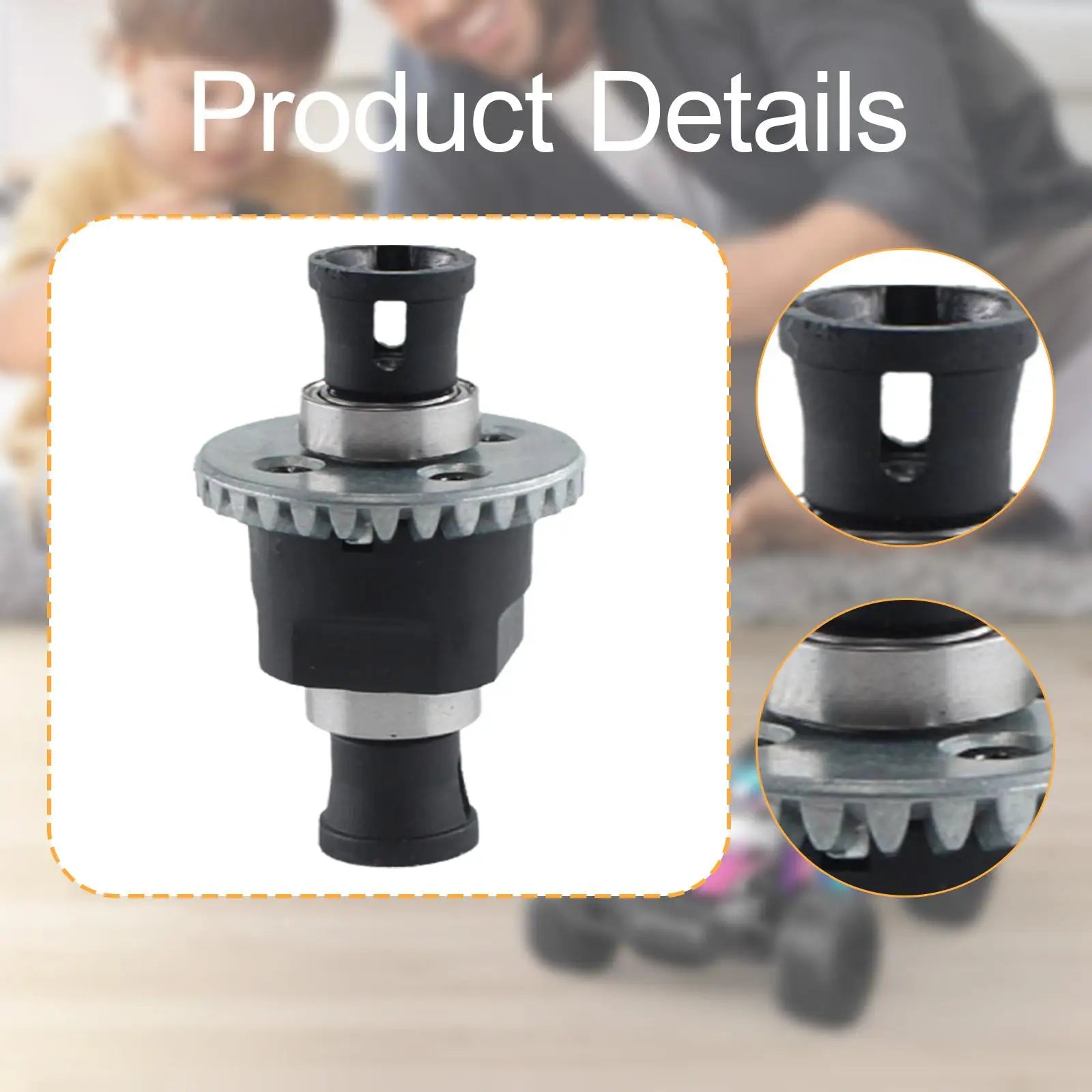 RC Car Differential Spare Parts, 1:18 Scale, DIY Accessory Sturdy Replace Parts for 18101 Crawler Car Model Truck Vehicles