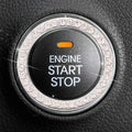 Car with drill, one key start ring, circular decoration, engine ignition ring, flashing rhinestone decoration accessories