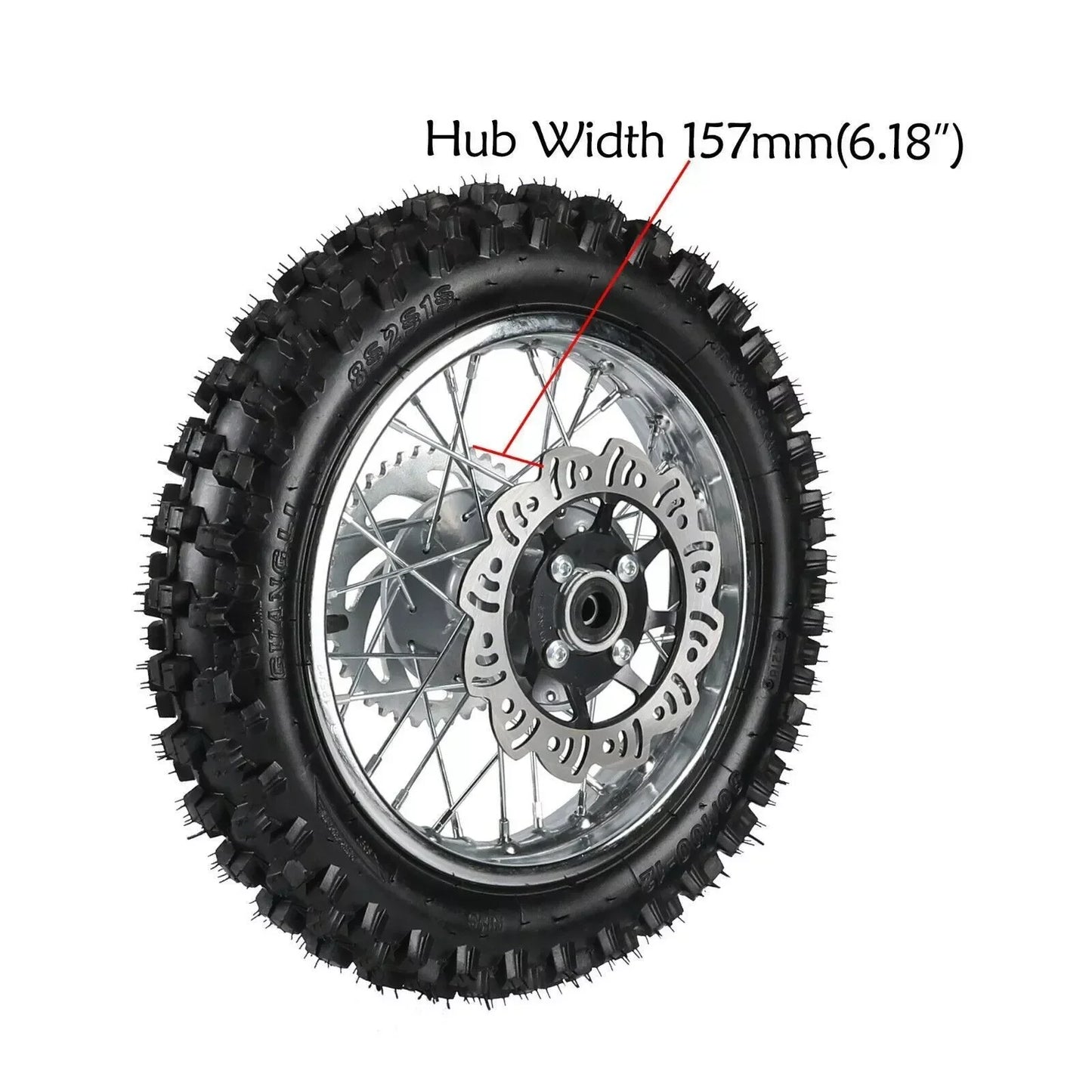 14" Front Wheel 60/100-14 Tire 1.4x14 Rim & 80/100-12 3.0-12 Rear