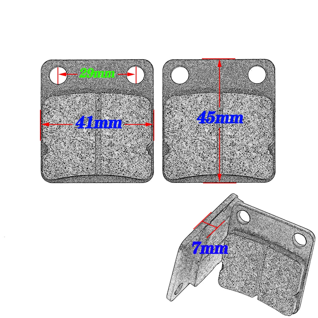 Motorcycle Front and Rear Brake Pads for 50cc 70cc 90cc 110cc 125cc 140cc to 170cc 200cc 250cc Pit Dirt Bike ATV Quad Motocross