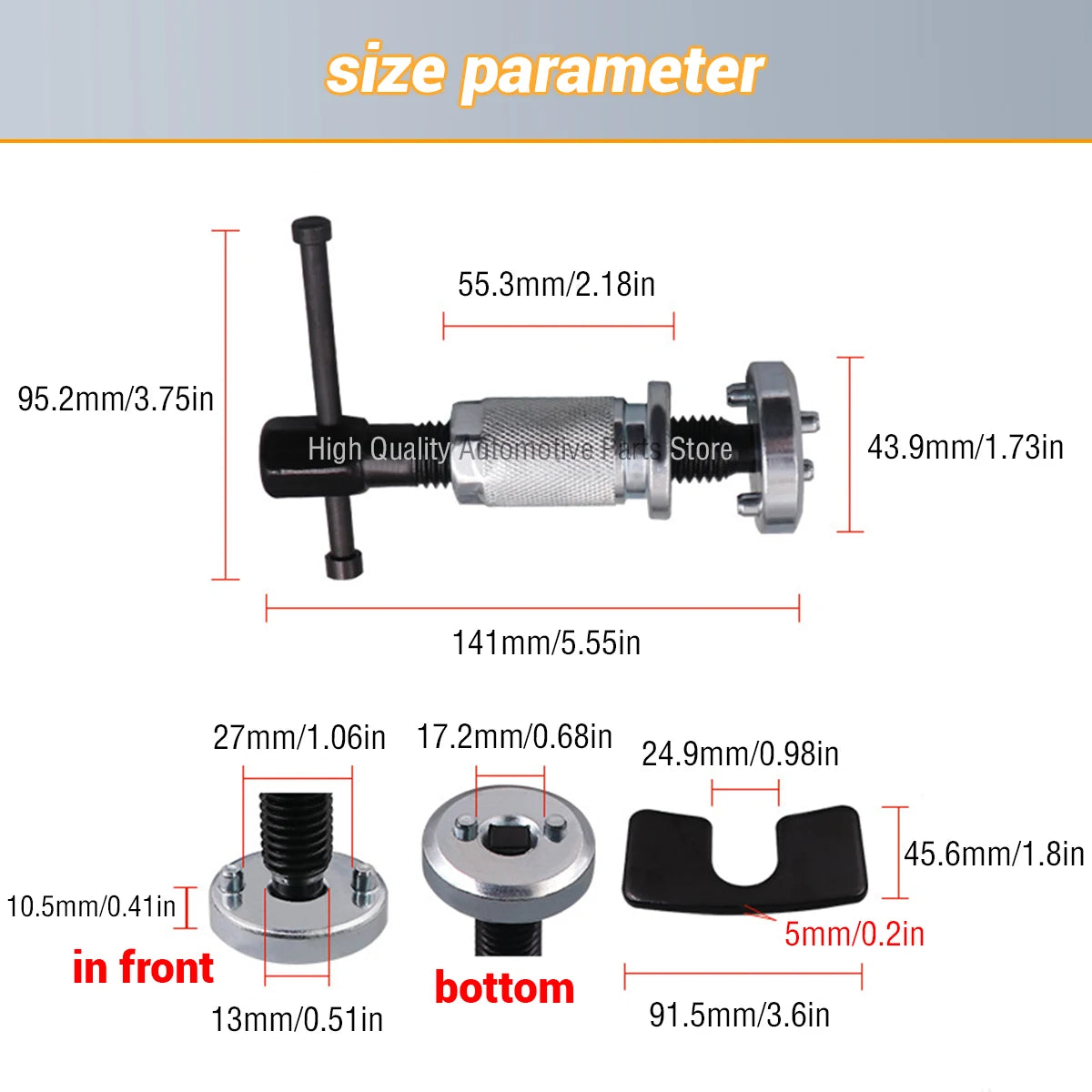 Car Disc Brake Pad Caliper Piston Rewind Wheel Cylinder Pump Separator Disassemble Repair Tools Truck Trailer Auto Accessories