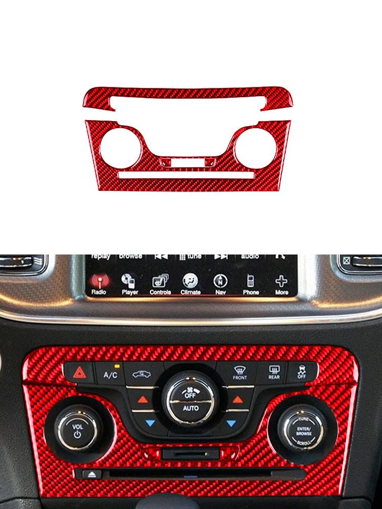 Car Interior Accessories For Dodge Charger 2011 2012 2013 2014 Carbon Fiber Decorative Stickers Dashboard Speedometer Cover Trim