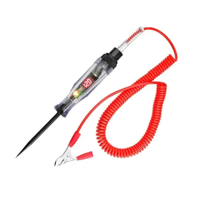 Digital Display Test Pen Versatile Car Circuit Tester for 6V 12V 24V DC Systems Safe Reliable Automotive Diagnostics with LED