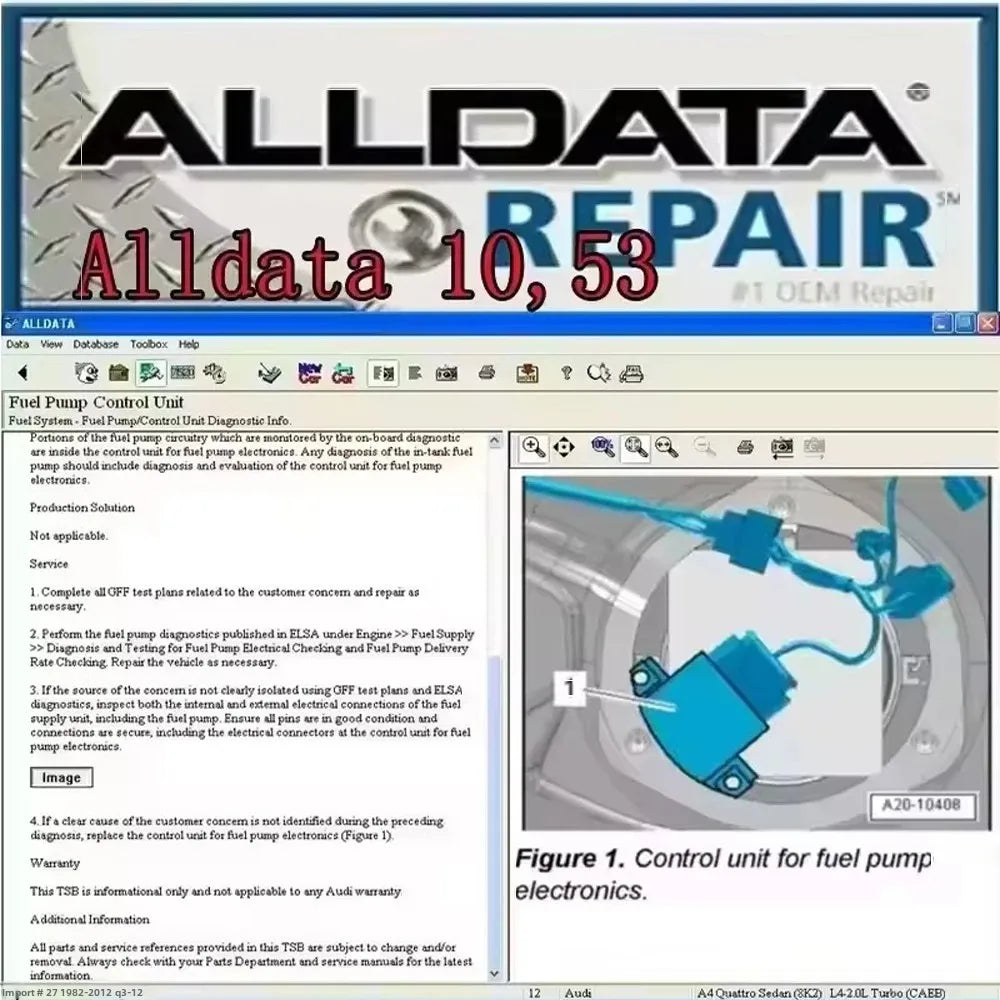 Alldata 10.53 Auto Repair Software Latest Comprehensive Car Data System with Wiring Diagrams for Diagnostic Excellence