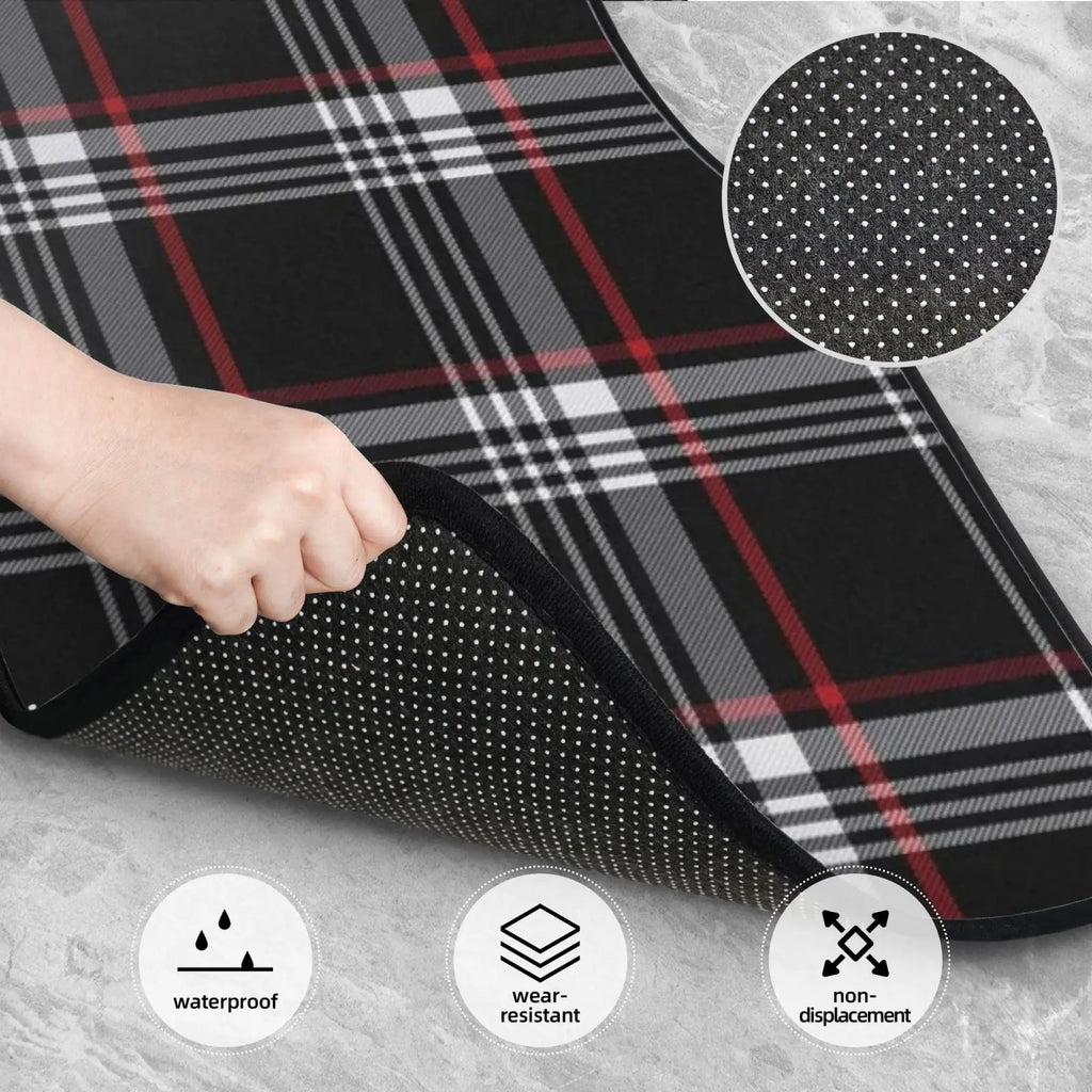 Car Floor Mats 4 Pcs Universal Front and Rear Foot Mats with Non-Slip Rubber Backing Auto Accessories Decor All Weather