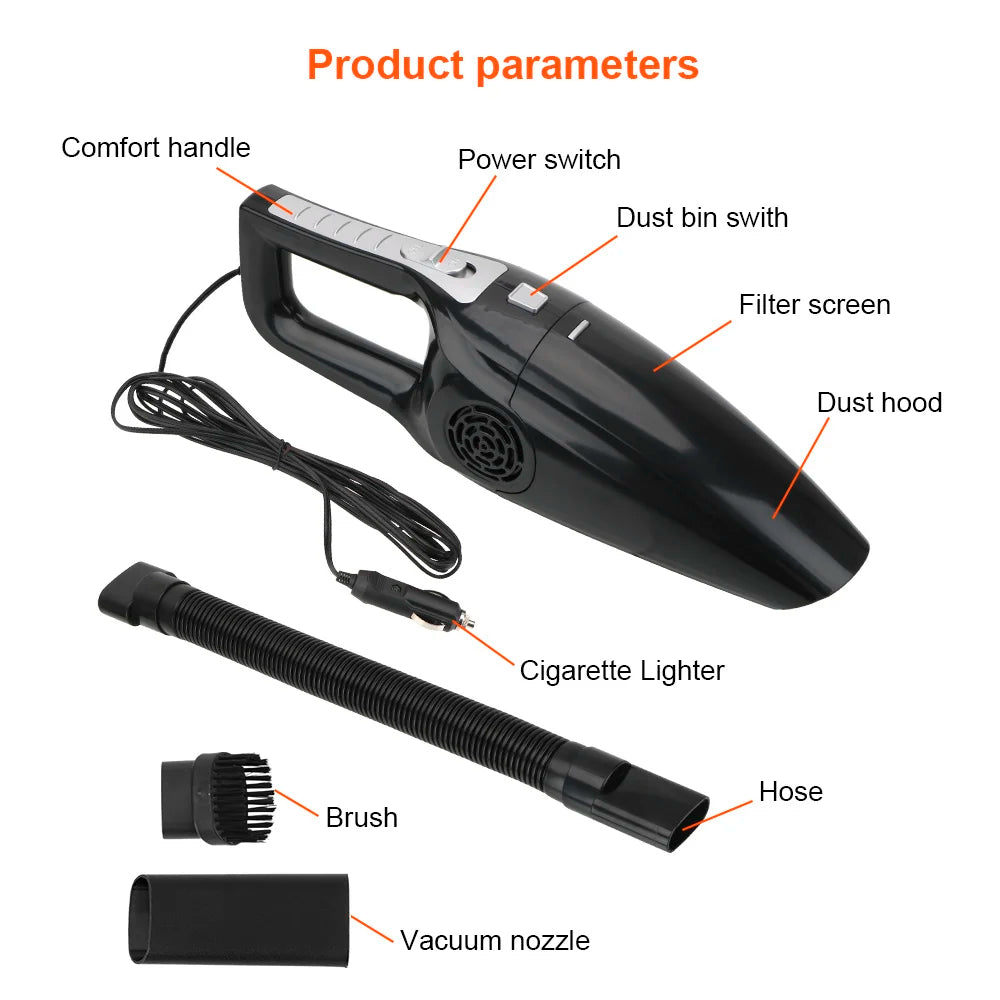 Powerful Handheld Mini Vaccum Cleaners High Suction Wet And Dry dual-use Vacuum Cleaner 12V 120W Car Vacuum Cleaner