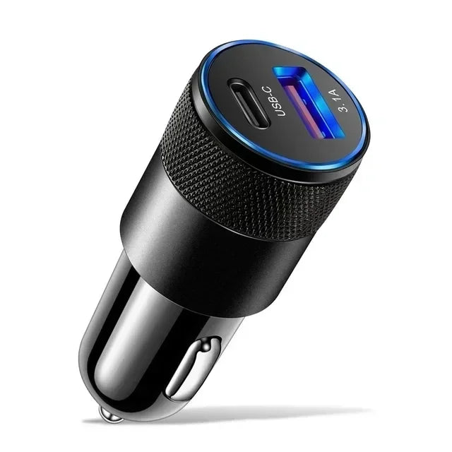 Super Fast Charging Car Charger 5-in-1 Adapter Charging Head Converter 4USB+PD Mobile Phone One Tow Three 250W