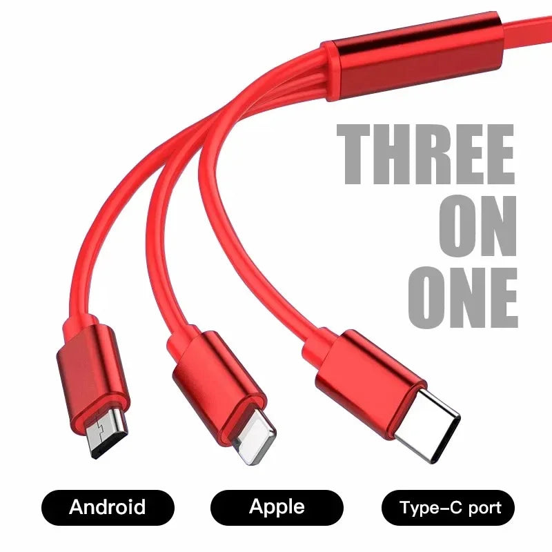 Car Interior 3 In 1 Fast Charger USB Data Cable Accessories For Skoda S Skoda Kodiaq Fabia Kamiq Karoq Octavia 3 A5 Rapid Scala