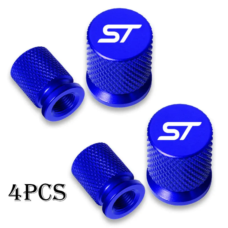 For Ford ST FOCUS 2 3 Mondeo Fiesta Kuga MK2 MK3 MK4 Car Wheel Tire Valve Caps Tyre Stem Covers Airdust Waterproof