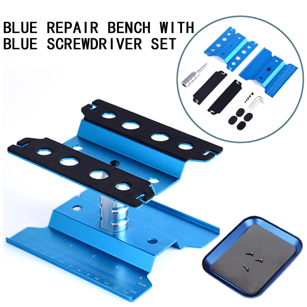 RC Car Tool Lifting Work Stand Mounting Platform 360 Degree Rotating Repair Station For 1/10 1/8 Buggy Crawler Car