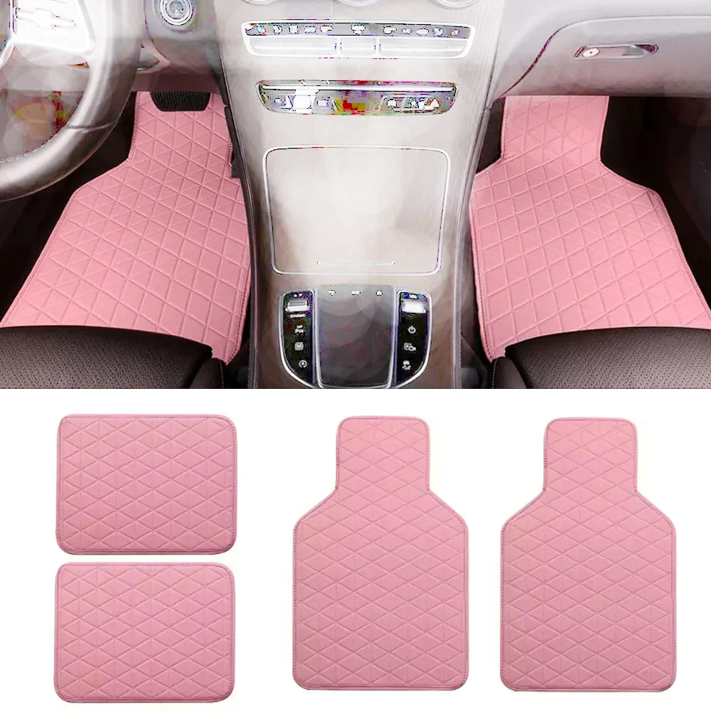 4pcsCar Floor Mats Carpet Floor Mat SetUniversal Fit Car Floor Mats Protection, Auto Front & Rear Carpet Mat for Sedan SUV Truck