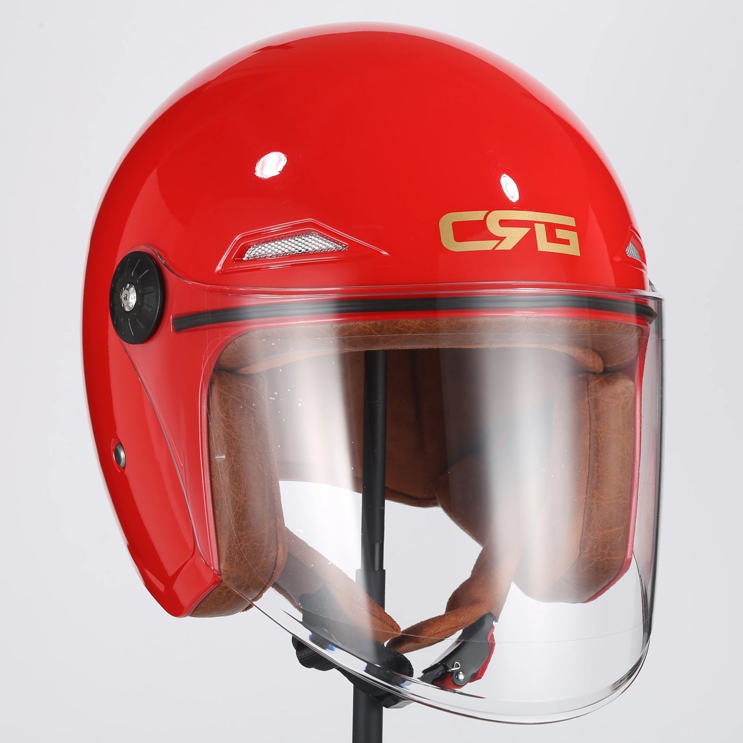 Motorcycle Half Helmet Scooter Vintage Fiberglass Casco Moto Open Face Retro Capacete Casque 3C DOT Certified