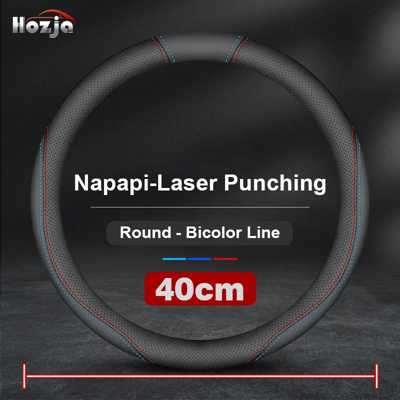 Large Size Bus Truck Steering Wheel Cover Leather Braid Cover for MAN TGS TGX E TGE CIT TGL TGM Auto Interior Accessories