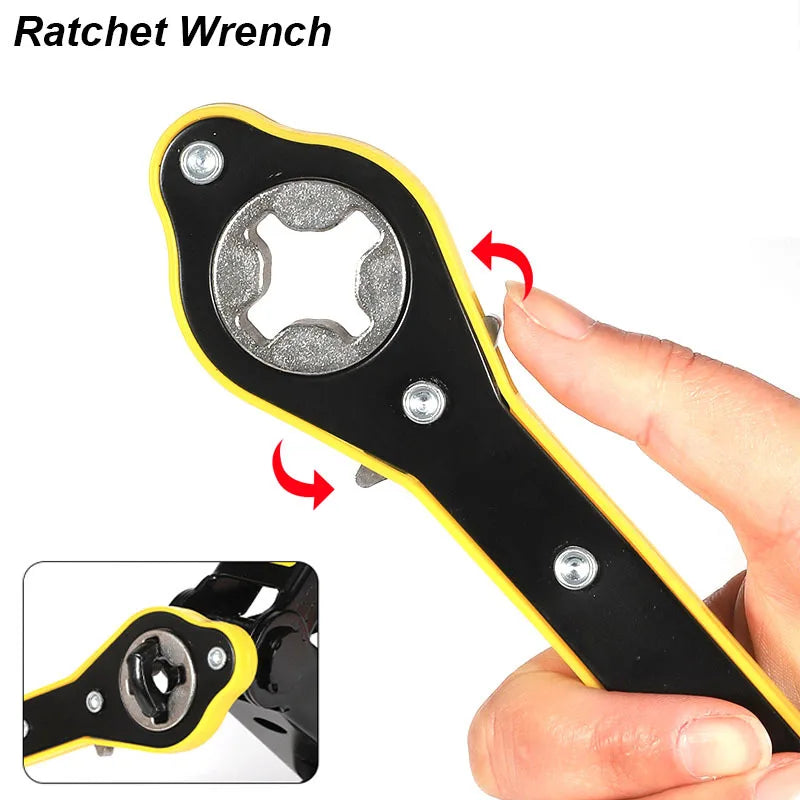 Car Jack Wrench Ratchet Handle AUTO Tire Wheel Lug Hand Tool Lift Spanner Key Tyre Repair Scissor Maintenance Garage Labor Save