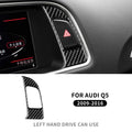 For Audi Q5 2009-2016 Accessories Carbon Fiber Interior Car Warning Light Switch Decorative Frame Sticker Trim Cover