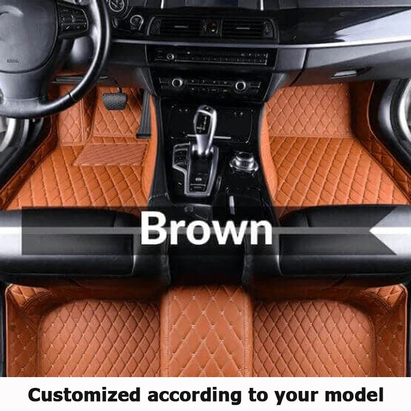 Custom Automotive Car Floor Mats For Mercedes W124 1985 1986 1987 1988 1989 Auto Luxury Leather Men Women Car Mats Full Coverage