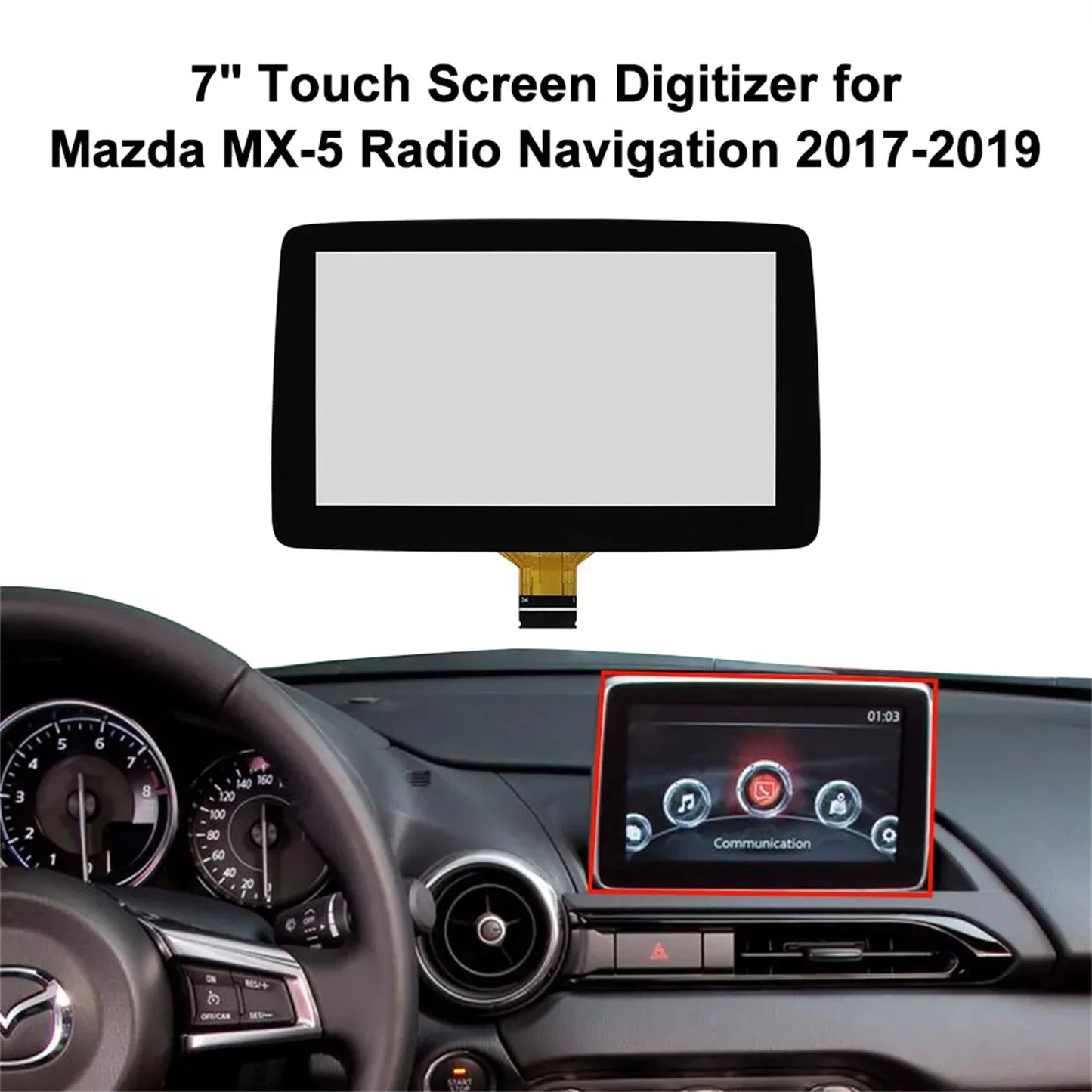 7" Touch Screen Digitizer TM070RDZ38 for Mazda 3 CX-3 MX-5 Radio Navigation Car Electronics Car Video Players Car Monitors