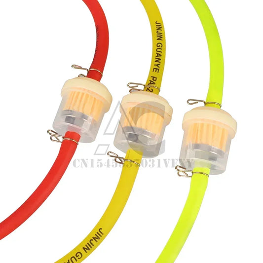 Motorcycle Universal Gas Fuel Filters and Fuel Pipe For 49cc 50cc 110cc 125cc Motocross Dirt Pit Bike Moped Scooter ATV Go Kart