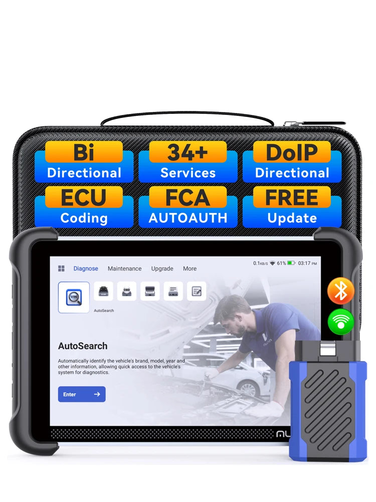 MUCAR 892BT OBD2 AI Auto diagnostic scanner tool full system 35 reset ABS function ECU coding Bi-directional CANFD&DoIP lifetime