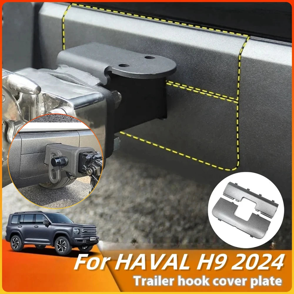 Trailer Hook Cover for Haval H9 2024 2025 Decoration Off-road Anti-Collision Rear Bumper Decoration Trailer Ball Hook Cover