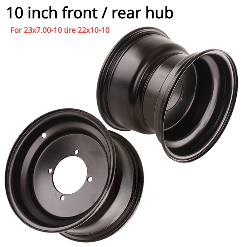 ATV beach car accessories 10 inch wheel hub 23x7.00-10 tire rim 22x10-10 four- vehicle steel ring four-hole