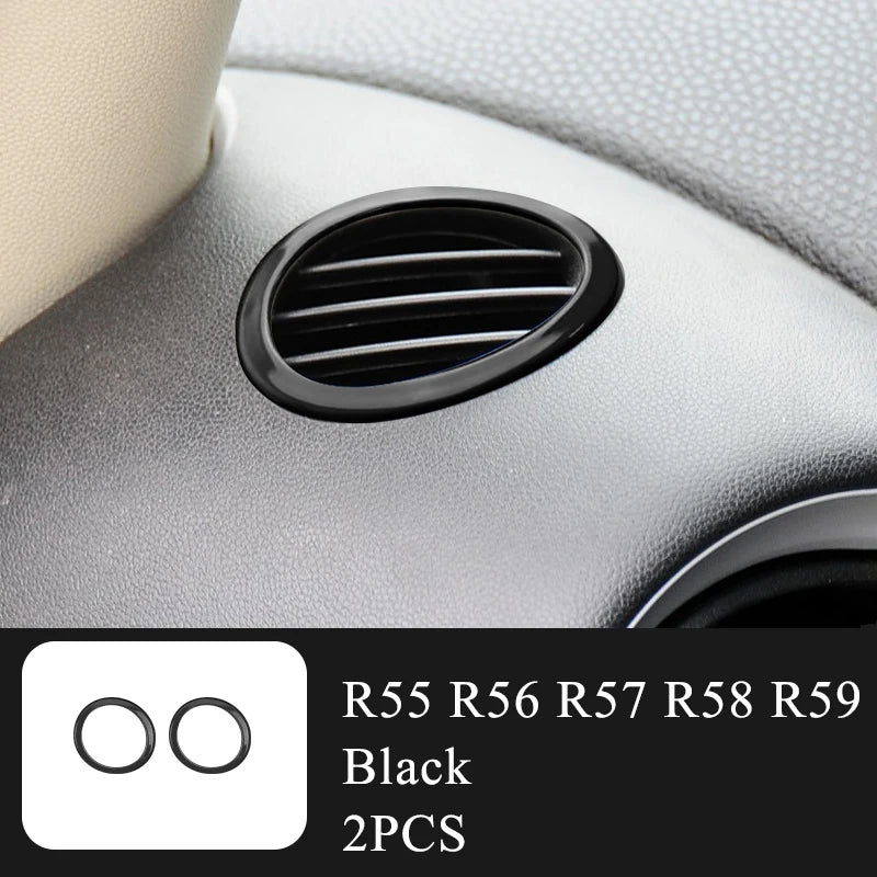Car Decorative Cover Protective Shell Black Interior Modification ABS Plastic Sticker  For MINI Cooper R55 R56 R57 R58 R59 R60 1
