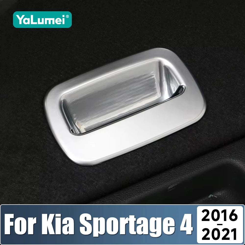 For Kia Sportage 4 QL 2016 2017 2018 2019 2020 2021 ABS Car Trunk Handle Bowl Cover Decoration Frame Trim Sticker Accessories