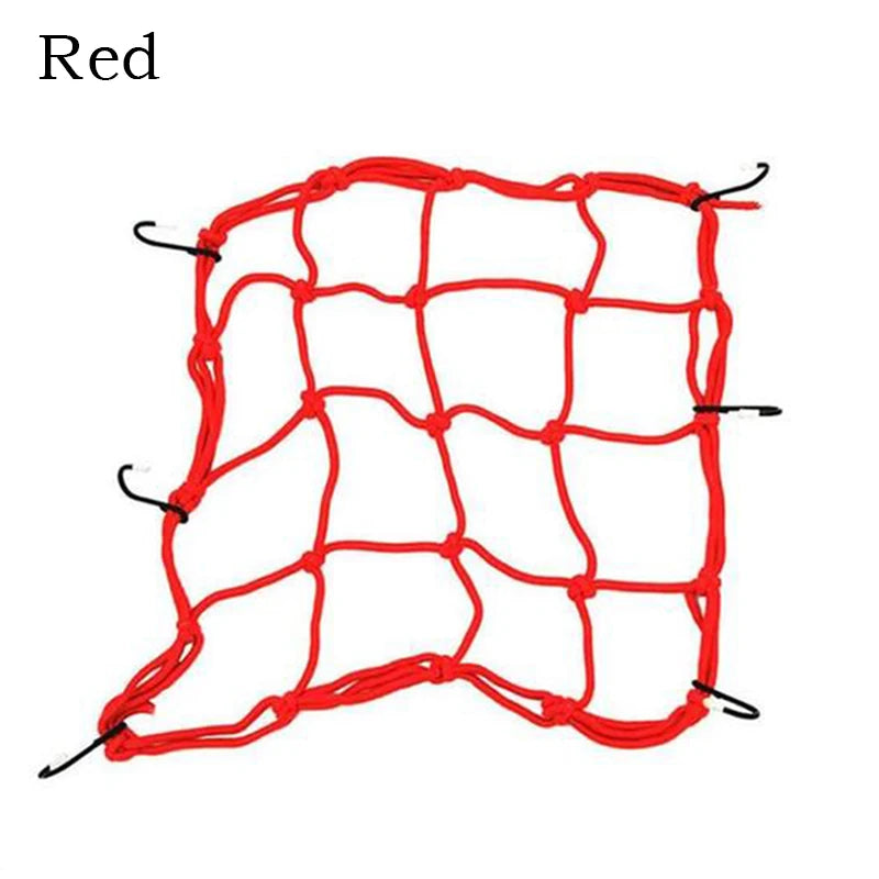 Motorcycle Luggage Net Cover Bike Hold Down Fuel Tank Luggage Mesh Rubber Elastic Web Bungee Motorcycle Bike Tank Car Styling