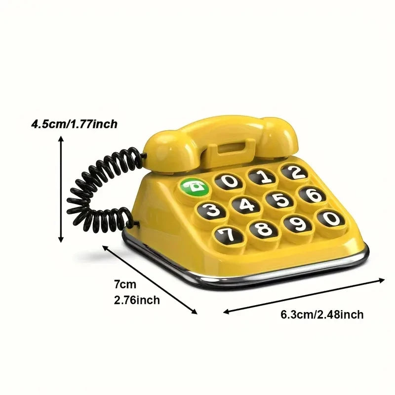 Retro Telephone Car Temporary Parking Number Plate ABS+PC Material Cute Auto Accessory for Car Decor & Parking Convenience
