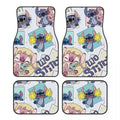 Stitch Car Floor Mats Carpet Set of 4 Anti-Slip Universal Automotive Floor Mat Fit for Sedans Cars