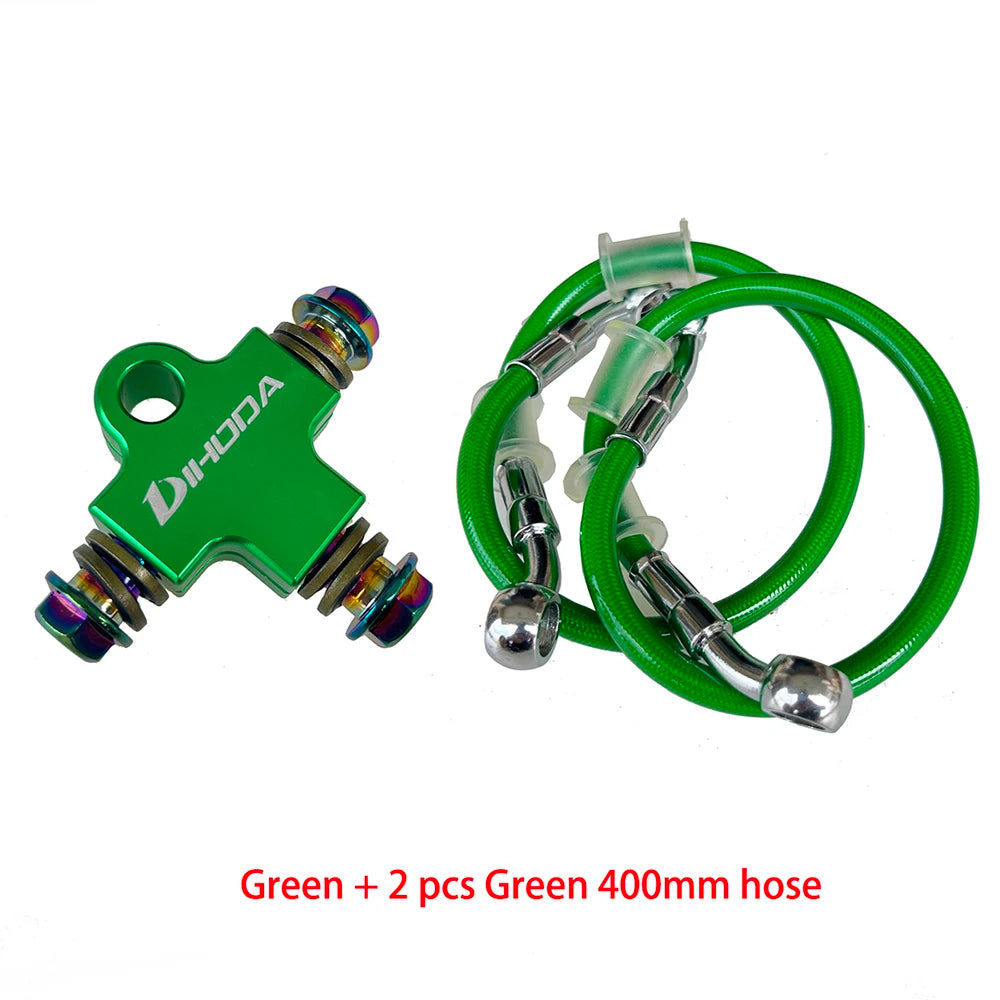 Accesorios para motocicleta, una pieza, adaptador de freno AVT con dos piezas, conector de 400 mm, manguera hidráulica para Yamaha, Honda, Suzuki, Sherco