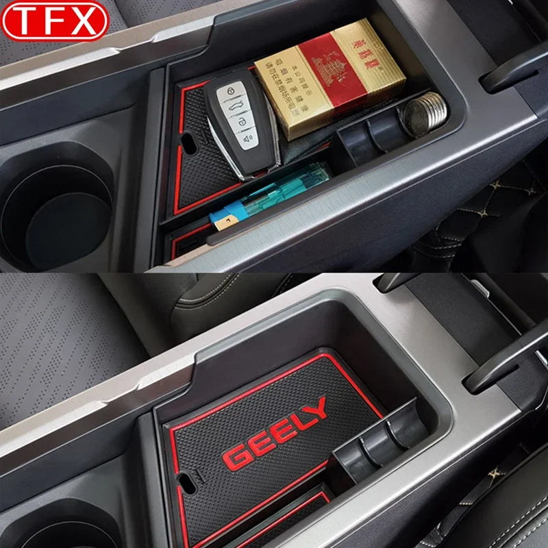 For Geely All-new Emgrand II 2023 2024 Car Styling Center Console Organizer Storage Interior Armrest Storage Box  Accessories